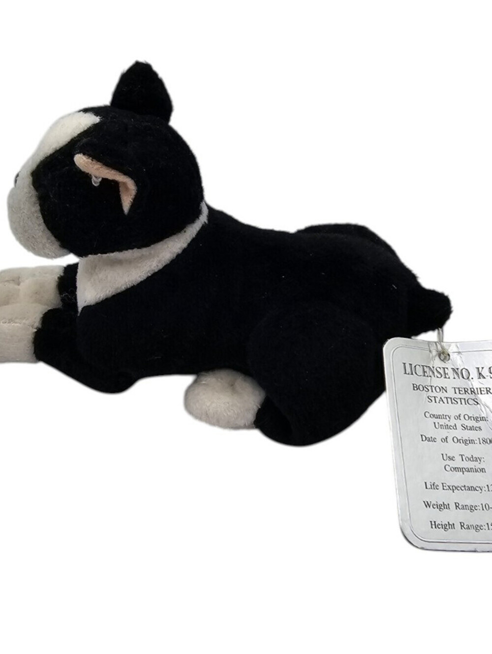 Vintage Stuffins Boston Terrier Plush Stuffed Animal Dog